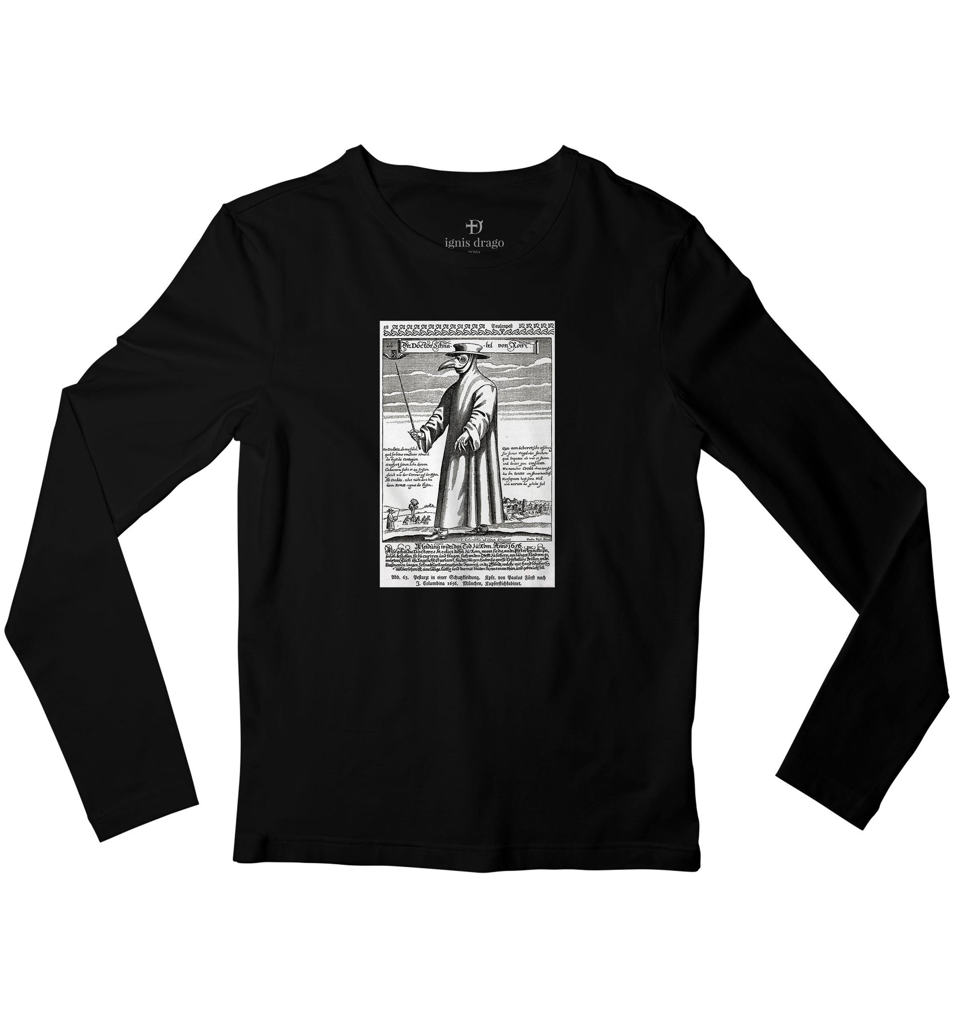 Black Death Full Sleeve T-shirt-38 - S / Black