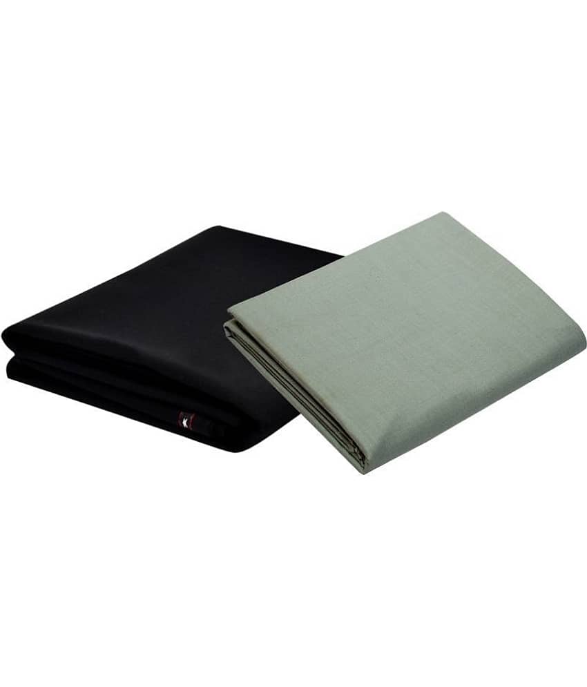 KUNDAN SULZ GWALIOR Multi Cotton Blend Unstitched Shirts & Trousers 1 Pant & 1 Shirt Pc For Men's