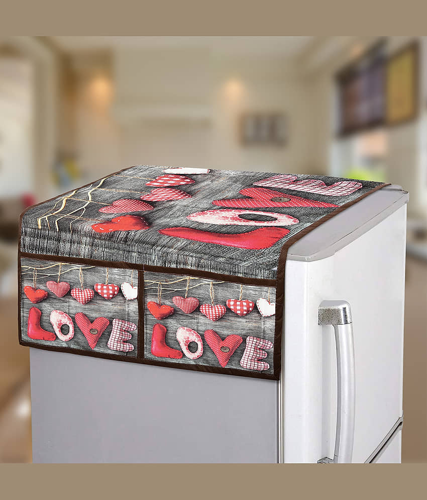 E-Retailer - Multicolor Polyester Fridge  Top Cover (Pack of 1)