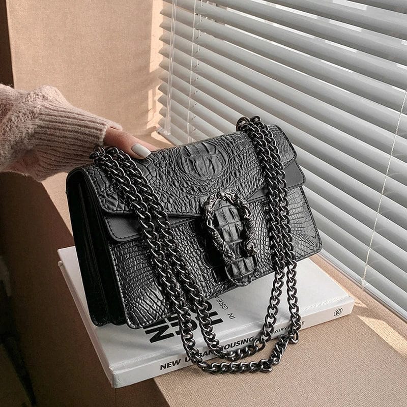 New Fashion Alligator Pattern Purses Bag Famous Brand  Ladies Shoulder Bags Women Luxury Crossbody Purse Handbags