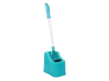 Double Hockey Toilet Brush with Stylish Stand Set - Ultimate Bathroom Cleaning Solution!