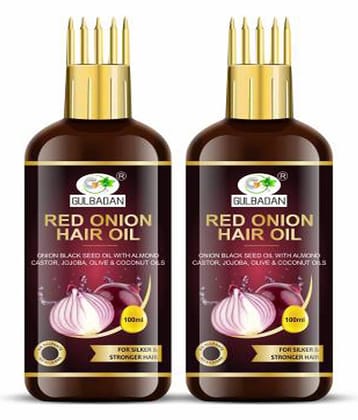 GULBADAN Onion Black Seed Hair Oil WITH COMB 100 mL Pack of 2