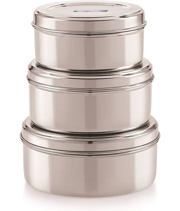 Neelam Puri Dabba Steel Food Container Set of 3 775 mL