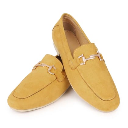 Bliss Casual Buckle Suede-Mango yellow / 5
