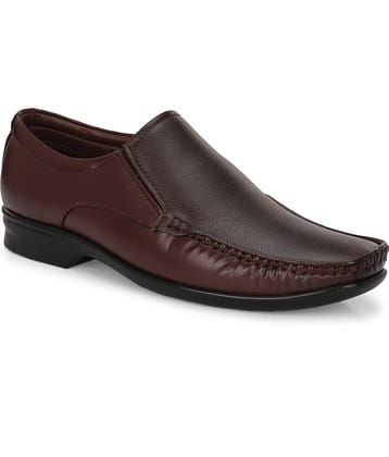 Leeport Brown Men's Slip On Formal Shoes