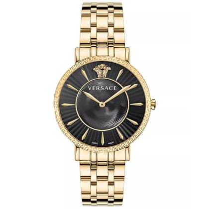 Versace Women 38 mm Size Black Dial Analog Watch- VEJL00722-Black