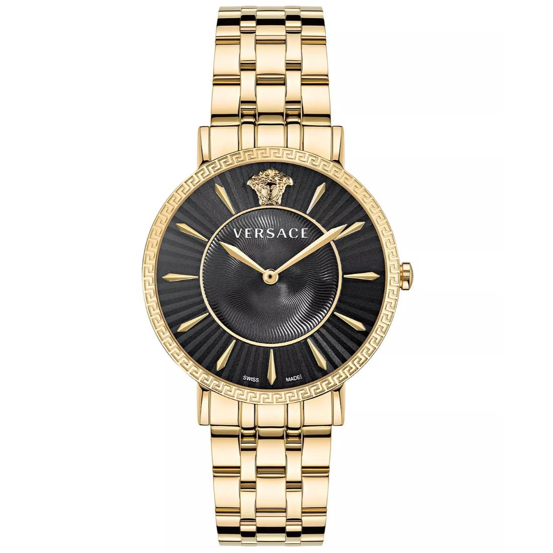 Versace Women 38 mm Size Black Dial Analog Watch- VEJL00722-Black