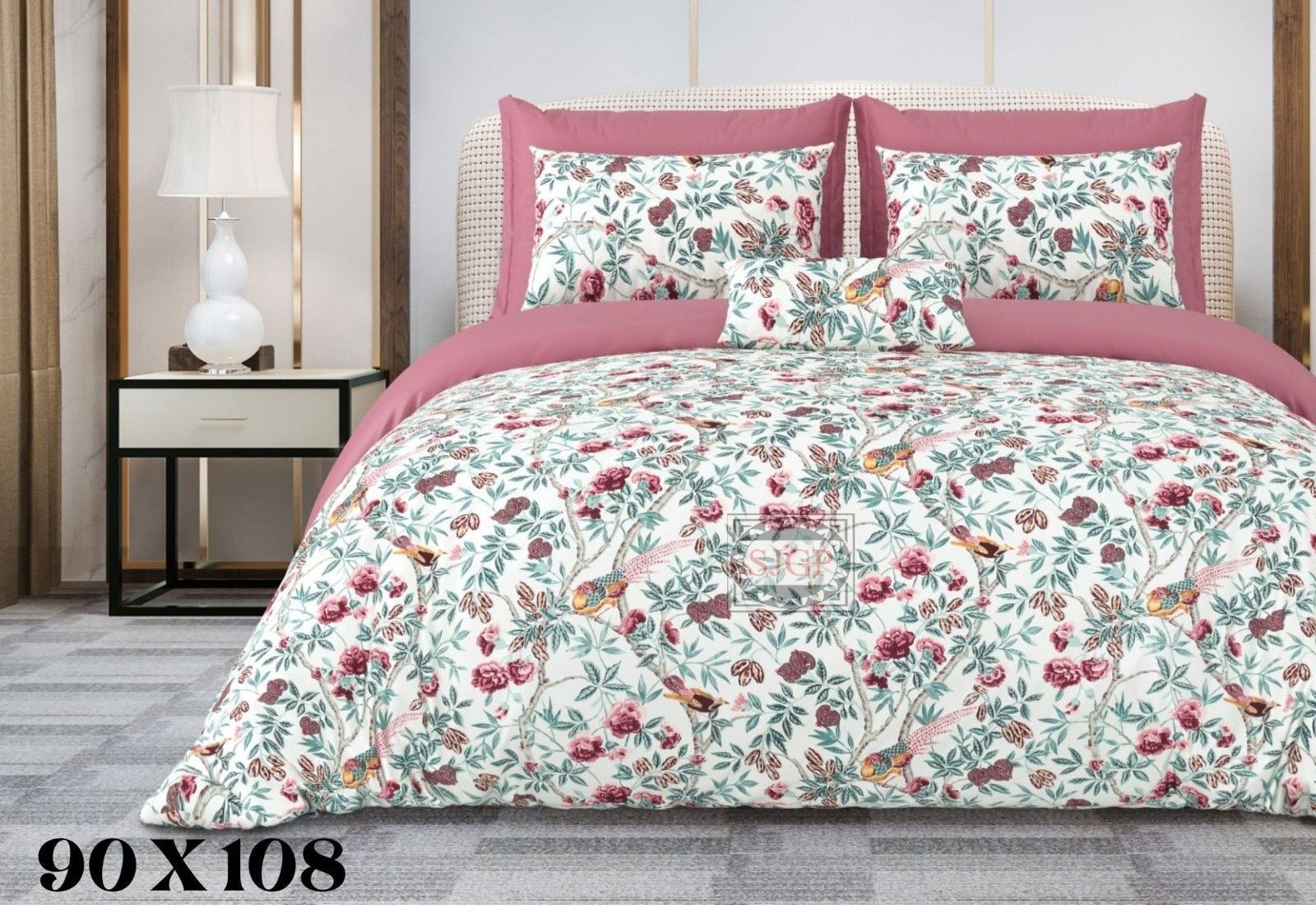 3001-Bedsheet Adda- Pure Cotton Double Bedsheet With Two Pillow Cover - Special Offer for Min 2 or More buyer Customer  -DB-(90*108 IN)-Peru-3001