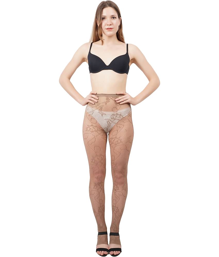 PENYAN - Cotton Blend Beige Women's Full length Stockings ( Pack of 1 )