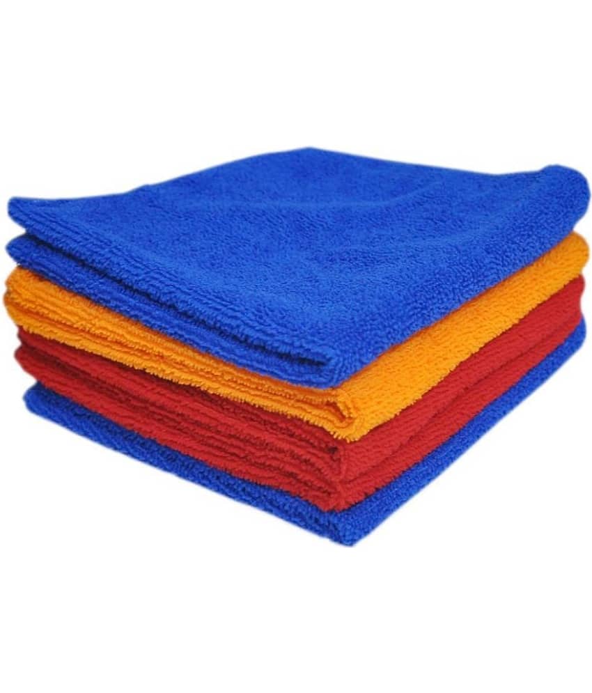 INGENS - Multicolor 250 GSM Microfiber Cloth For Automobile ( Pack of 5 )