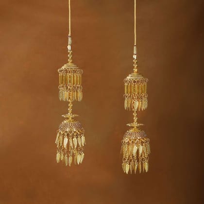 Set Of 2 Gold-Plated Layered Kaleeras
