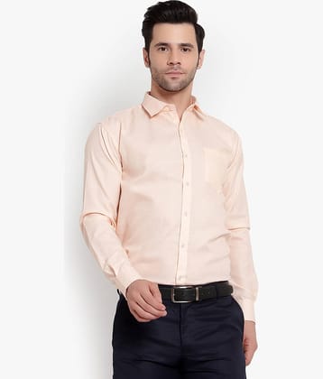 SREY - Orange Polyester Blend Slim Fit Men's Formal Shirt ( Pack of 1 )