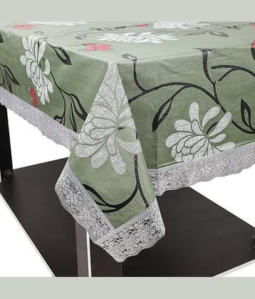 CreadCraft Printed PVC 4 Seater Rectangle Table Cover ( 150 x 105 ) cm Pack of 1 Multi
