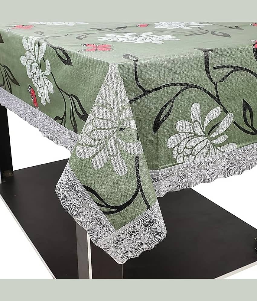 CreadCraft Printed PVC 4 Seater Rectangle Table Cover ( 150 x 105 ) cm Pack of 1 Multi