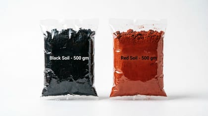 Black and red soil