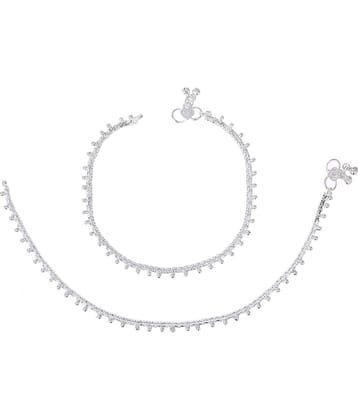 AanyaCentric - Silver Anklets ( Pack of 1 )