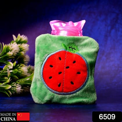 Watermelon Small Hot Water Bag with Cover – Pain Relief Warmer