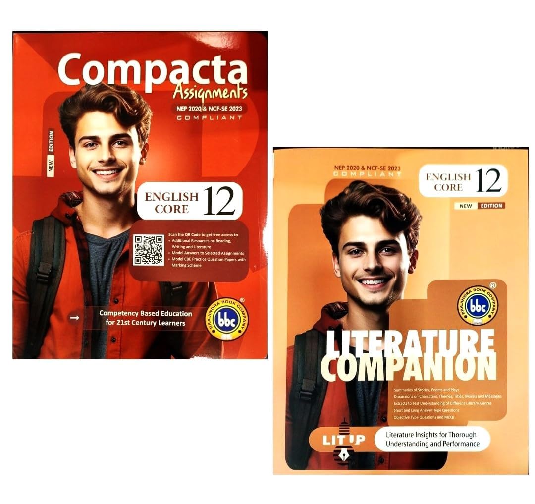BBC English Core Compacta Assignments & Literature Companion for Class 12 - Set of 2 Books - Latest for 2026 Examination_Competency Based Education ... - (Revised Edition) Paperback – 30 April 2025