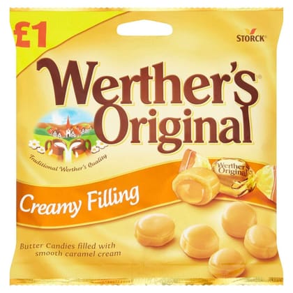 Storck Werthers Original Creamy Filling Butter Caramel Candies,  110 gm