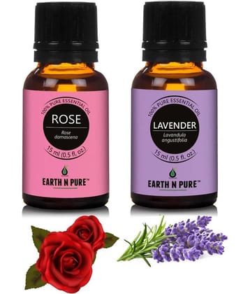 Earth N Pure - Rose Essential Oil 15 mL ( Pack of 2 )