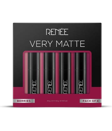 RENEE Matte Finish Lipsticks Nudes, Long Lasting, Gift Set 1.6g Each, Pack of 4