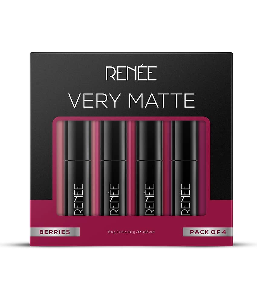 RENEE Matte Finish Lipsticks Nudes, Long Lasting, Gift Set 1.6g Each, Pack of 4