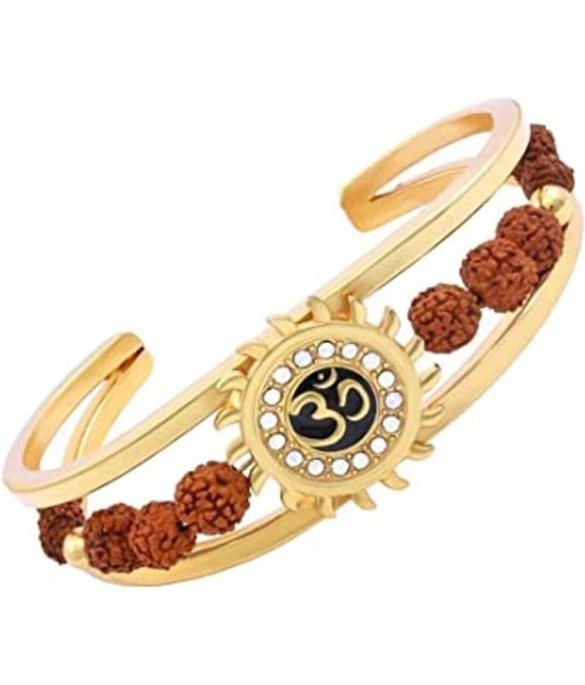 Plated Rudraksha OM Bracelet For Men’s