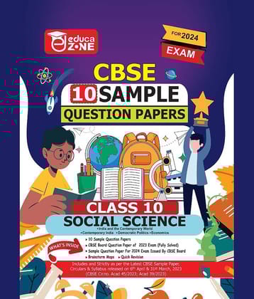 Educazone CBSE 10 Sample Question Papers Class 10 Social Science Book (For Board Exam 2024)