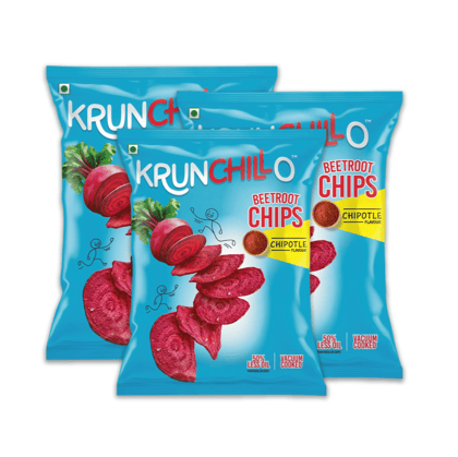 Krunchillo Beetroot Chips Chipotle, 25 gm - Pack of 6