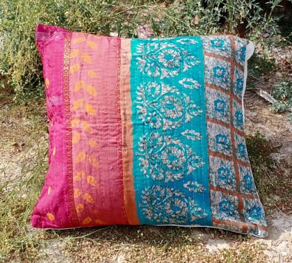 Vintage Kantha Cushion Cover- Assorted-14 x 14 inches