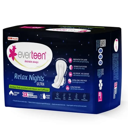 everteen Relax Nights Ultra XXL Overnight Sanitary Pads - 40N