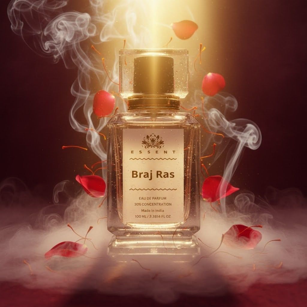 Essent Perfumes Braj Ras Eau de Parfum (EDP) – Floral Sweet Long Lasting Perfume – Unisex Fragrance – Daily Wear Scent