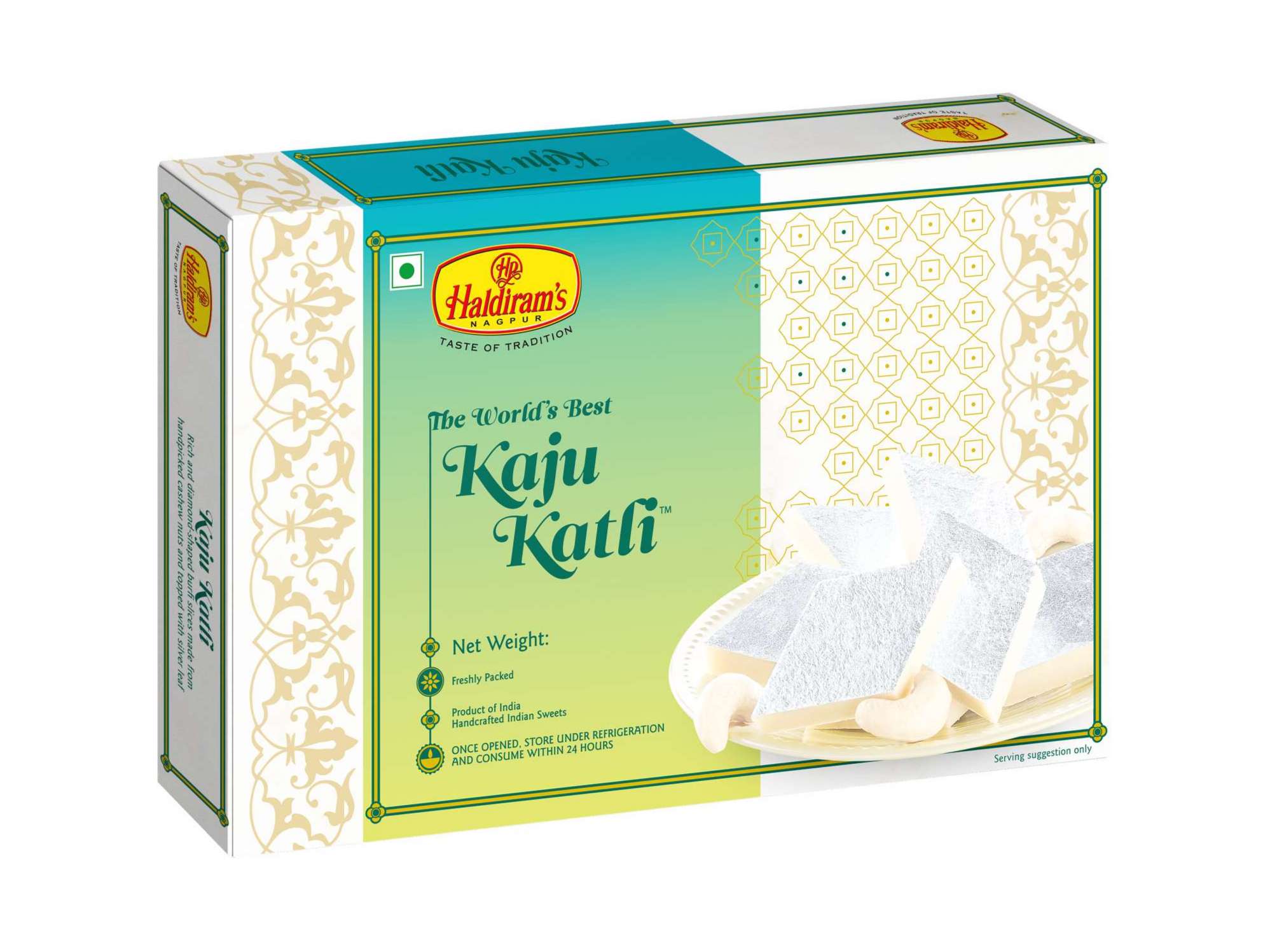 Haldiram's Kaju Katli Packed Sweets - 250 Gm - Pack of 2