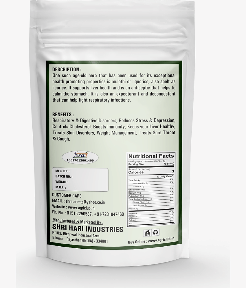 Agri Club Mulethi Powder 250 gm