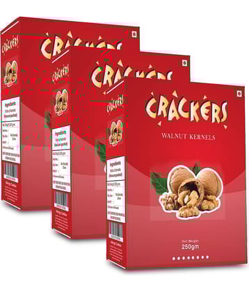 Go Premium Kashmiri Amber Walnut Halves - 750g (250g x 3) | Fresh New Crop Walnuts