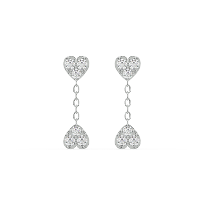 Inverse heart drop stud