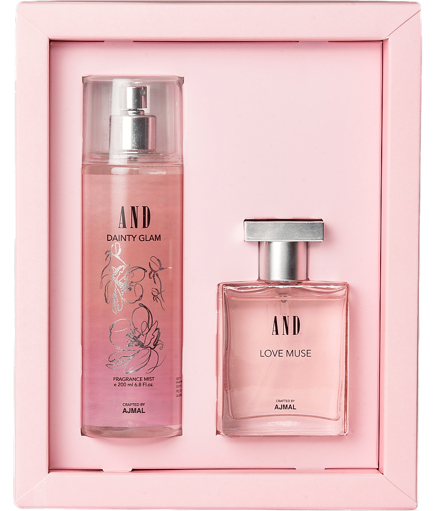 AND Love Muse Eau De Perfume 50ML & Dainty Glam Body Mist 200ML for Women Crafted by Ajmal