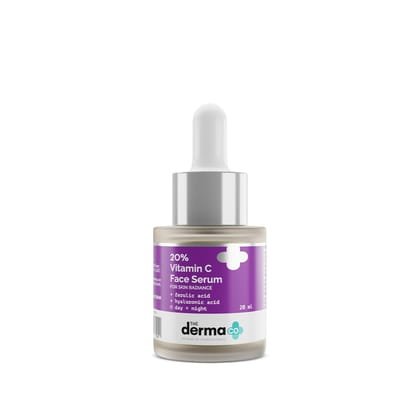 The Derma Co 20% Vitamin C Face Serum | For Glowing Skin | Brightens & Evens Skin | Fights Pigmentation | Suitable for Oily Skin | 20 ml The Derma Co 20% Vitamin C Face Serum | For Glowing Skin | Brightens & Evens Skin | Fights Pigmentation | Suitable fo