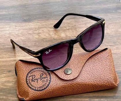 RAYBAN Side Rubber Sticked Designed With Purple Glass in Fibre