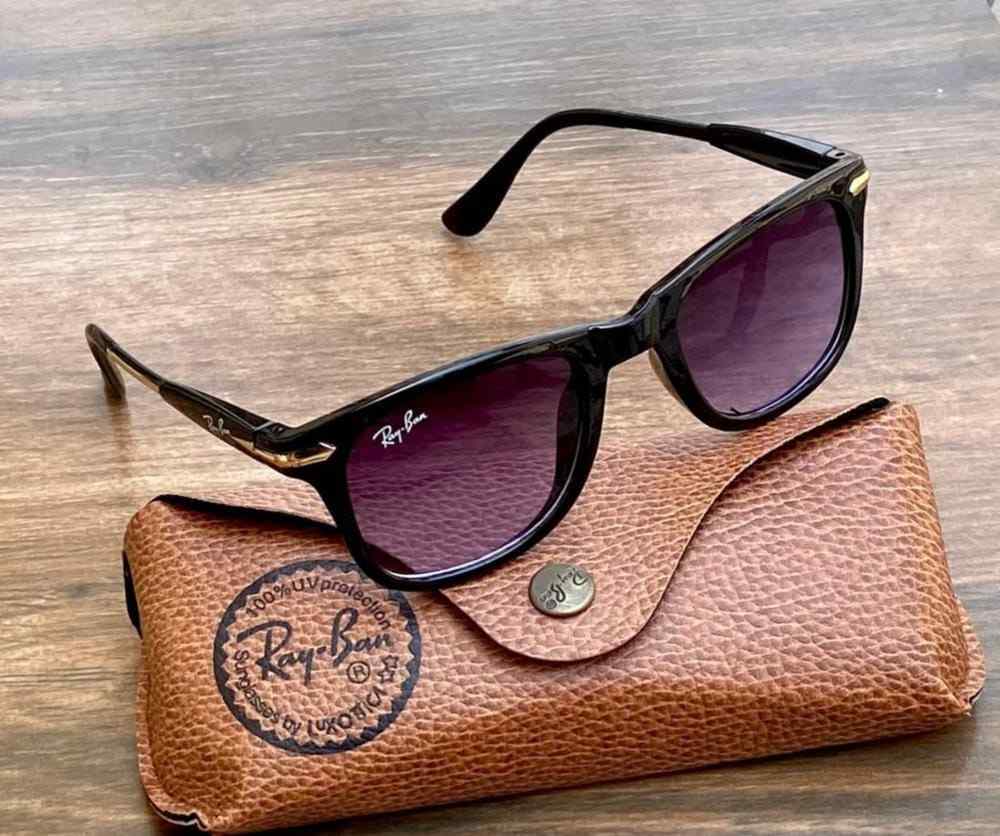 RAYBAN Side Rubber Sticked Designed With Purple Glass in Fibre