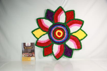 Handcrafted Mat Rangoli | Traditional Decorative Floor Rangoli | Festive Home Décor Handcrafted Mat Rangoli | Traditional Decorative Floor Rangoli | Festive Home Décor
