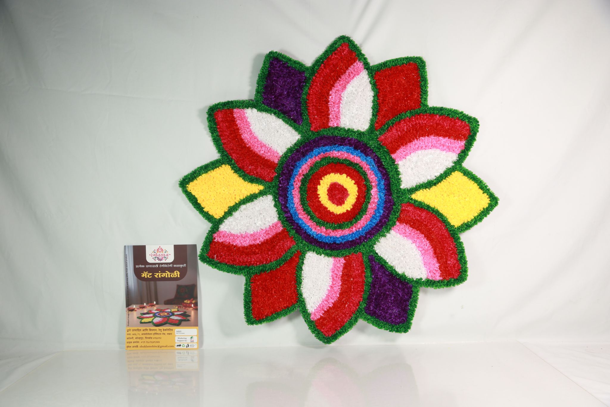 Handcrafted Mat Rangoli | Traditional Decorative Floor Rangoli | Festive Home Décor