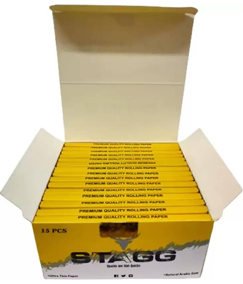 PUFF SMART Stagg Rolling Paper with Roach Book Ultra Thin Paper Full Box (15 booklet)