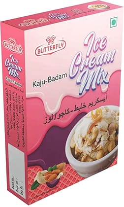 Butterfly Instant Ice Cream Mix, 150 Grams (Kaju Badam)  by Butterfly Dessert Mixes and Bakery Needs. Butterfly Instant Ice Cream Mix, 150 Grams (Kaju Badam)  by Butterfly Dessert Mixes and Bakery Needs.