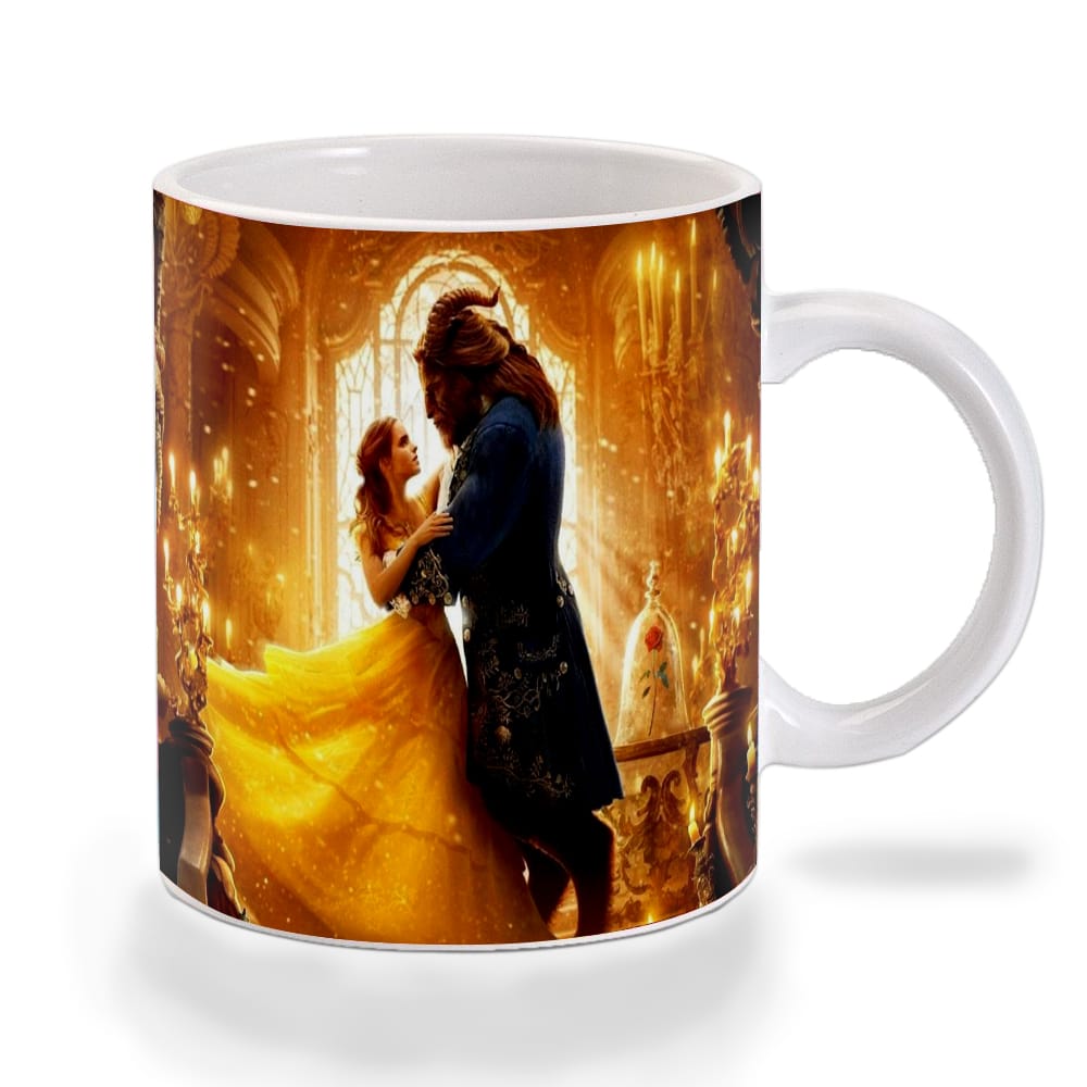 Multicolor Beauty And The Beast Dance Ceramic Mug