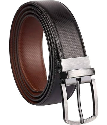 Elite Crafts - Brown 100% Leather Men's Reversible Belt ( Pack of 1 )