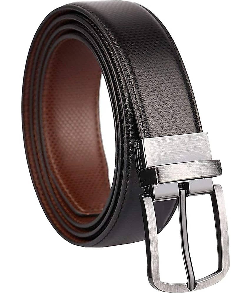 Elite Crafts - Brown 100% Leather Men's Reversible Belt ( Pack of 1 )
