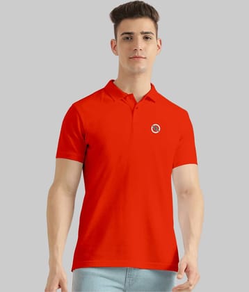 TAB91 Pack of 1 Cotton Blend Slim Fit Solid Half Sleeves Men's Polo T Shirt ( Yellow )