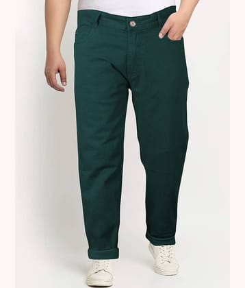JB JUST BLACK Regular Fit Cuffed Hem Men's Jeans - Green ( Pack of 1 )