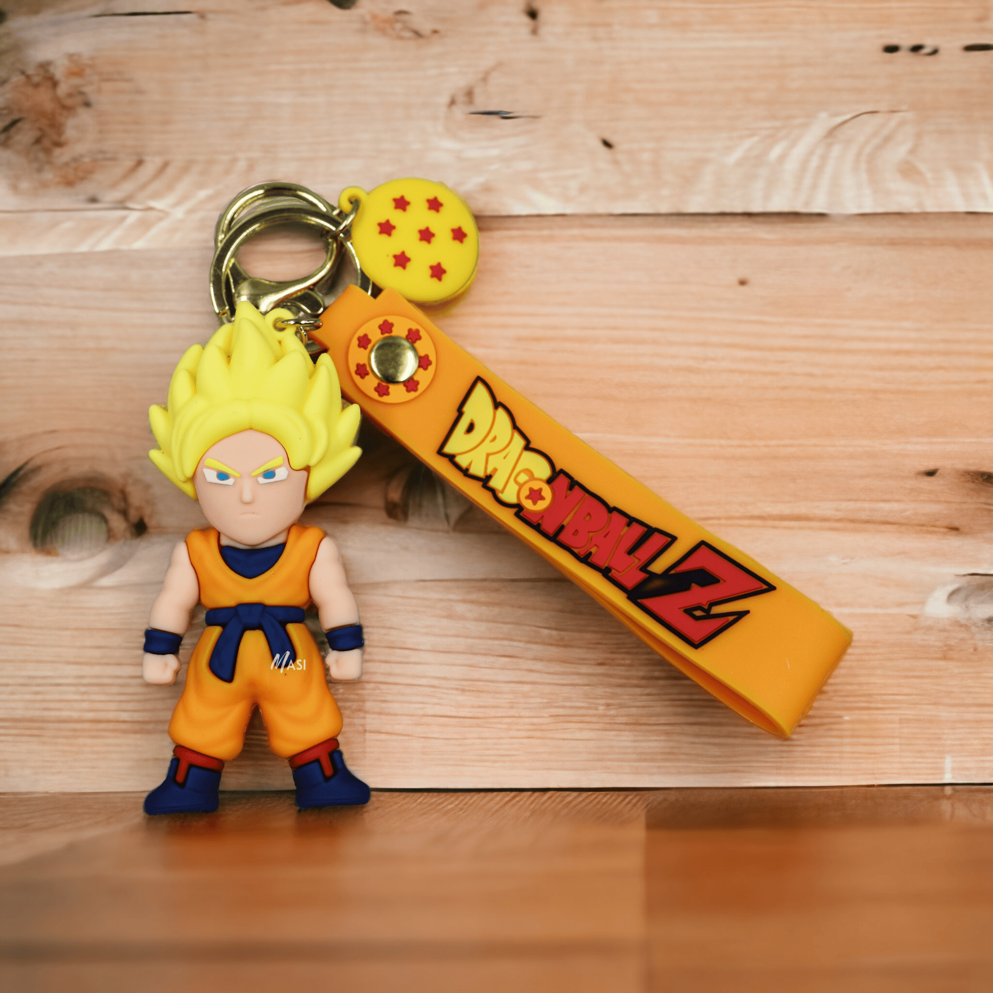 Goku Ssj2 Silicon Rubber Keychain With Strap - Dragon Ball Z
